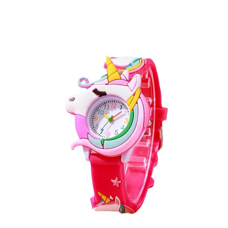 Einhorn 3D Silikonarmband Kinderuhr - Niedliches Cartoon-Design für Jungen & Mädchen