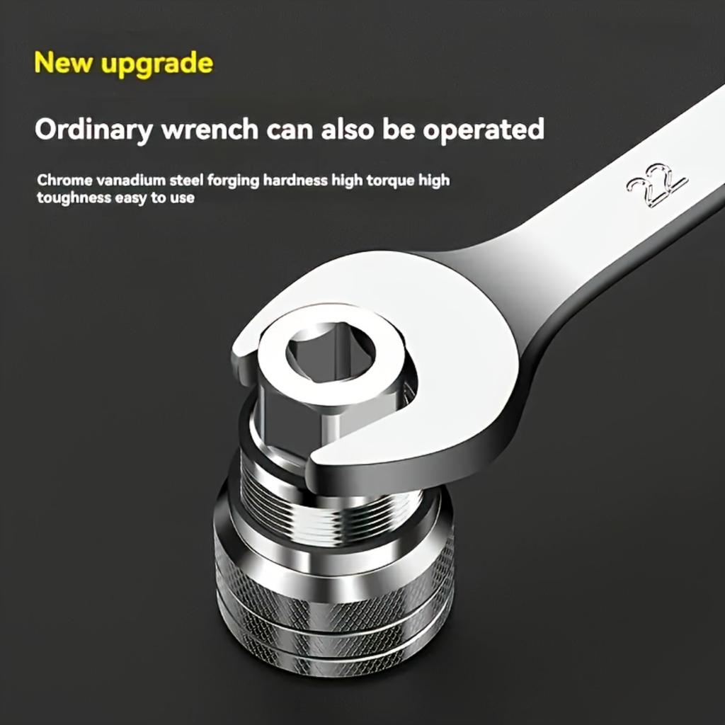 Nastavitelný univerzální adaptér na nástrčný klíč, Pasuje na matice a šrouby 10-19 mm, Kompatibilní s ráčnou 3/8" a elektrickým nářadím