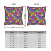 Watercolor Textured Autism Awareness Puzzle Pillowcases Kawaii Pillow Case For Sofa Home Decoration Soft Pillow Cover