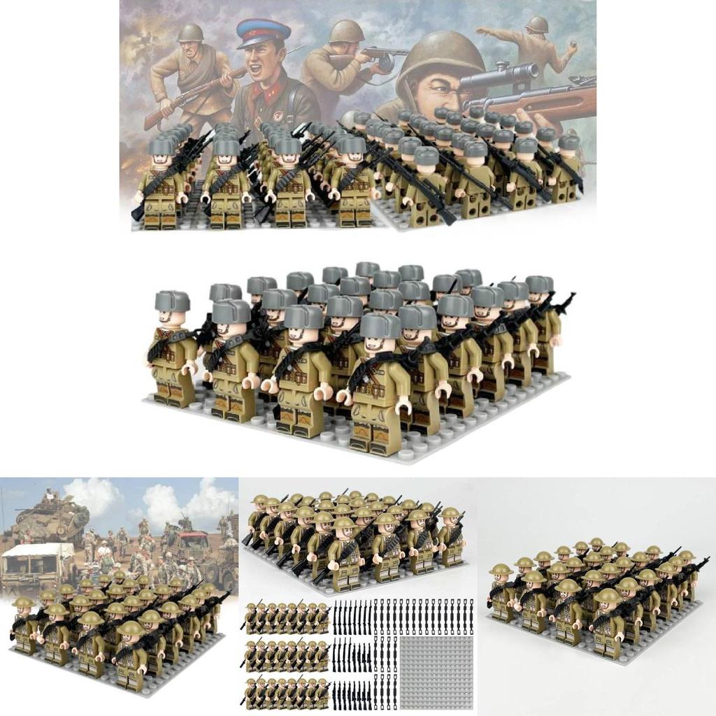Small Particle Soldier Building Blocks Durable Abs Plastic Construction