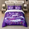Unicorn Theme Custom Text Or Name 3Pcs Bedding Set 1 Flat Sheet & 2 Pillowcases Personalized Home Bedding