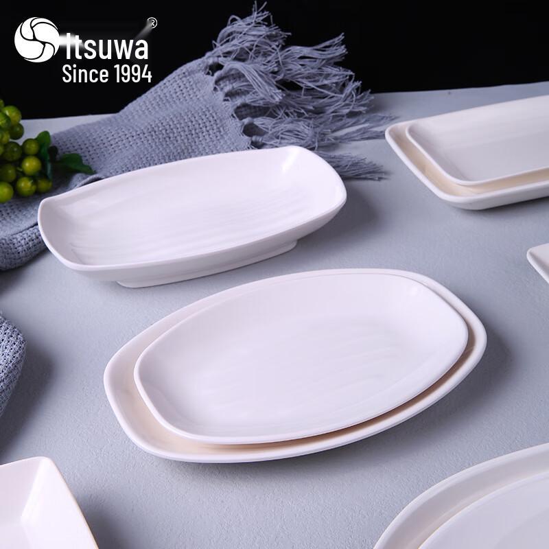 WuHe Melamine Rectangular BBQ & Snack Plates (10-Pack)