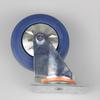 Medium Duty Silent Blue Swivel Caster Wheel with Cover and Single Bearing