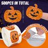 500Pcs 1 Roll Halloween Laser Pumpkin Sealing Sticker, Suitable for Gift Box Envelope Halloween Decoration