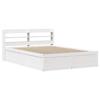 VidaXL Bed Frames and Headboard White 140x190 Cm Solid Pine Wood, Bedroom Furniture, Bed Base, Wooden Bed, 3307096