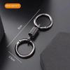 Spring Loaded Zinc Alloy Dual Ring Keychain Heavy Duty Portable Key Organizer for Daily Use Birthday Gift