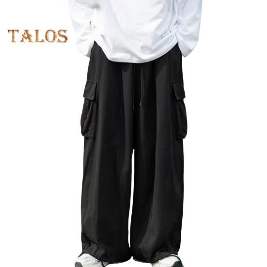 

Мужские брюки-карго свободного покроя, однотонные, в винтажном стиле, вельветовые, в уличном стиле, прямые, с широкими штанинами, с несколькими карманами, для путешествий на открытом воздухе M чёрный