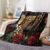 Leopard Print Flannel Blanket, High Quality Comfortable for All Seasons, Home Decor, Warmth and Comfort, Perfect for Christmas Gifts
