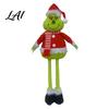 Retractable Long Leg Elf Green Christmas Plush Toy Soft Stuffed Animal Doll with Holiday Gift for Friends Home Fireplace Mantel Decor Seasonal