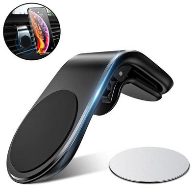 Mini suporte magnético para telefone para carro Suporte para montagem em ventilação de ar de metal Suporte para telefone GPS para todos os telefones