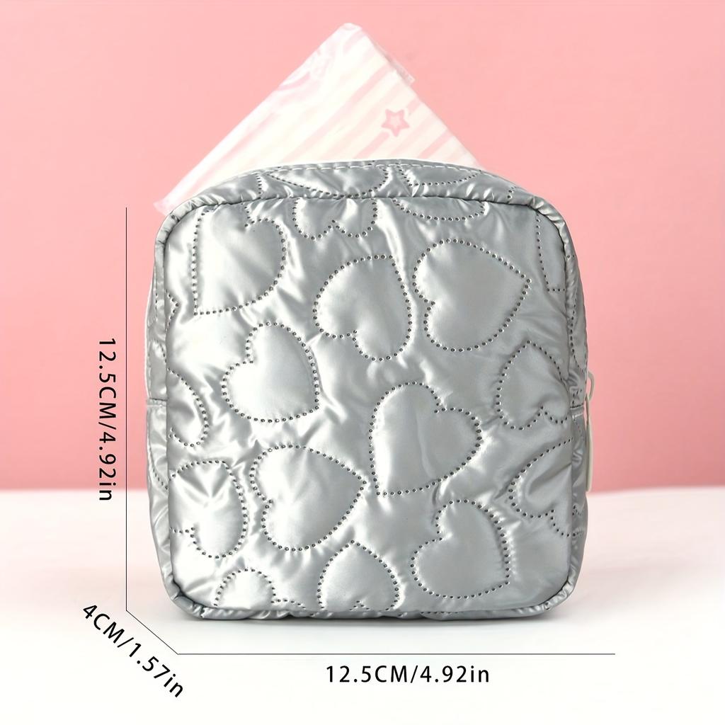 1pc Cute Mini Cosmetic Bag Lipstick Makeup Storage Pouch Sanitary Napkins Storage Bag Travel Portable Organizer Bag