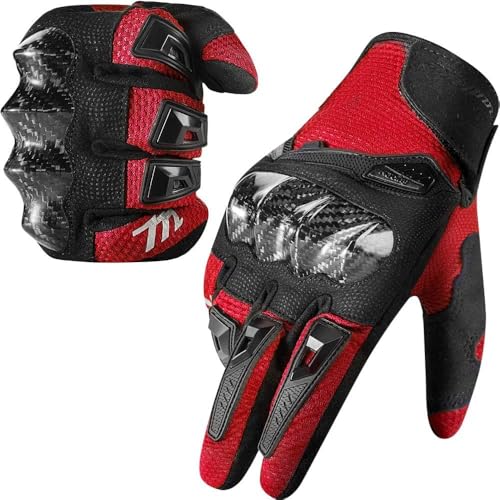 

ILM Motorcycle Gloves, Spring, Summer, Autumn, All Seasons, Breathable, Motorcycle Gloves, Anti-Slip, Lightweight, Smartphone Compatible, Motorcy