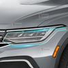 Pour VOLKSWAGEN TIGUAN -2024 2 Pièces Film Protecteur de Phare de Voiture Transparent Fumé Noir Autocollant TPU