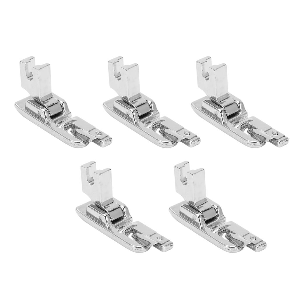 5Pcs Hemmer Foot Stainless Steel Low Handle 3MM Multifunctional Universal Presser Foot for Household Sewing Machines