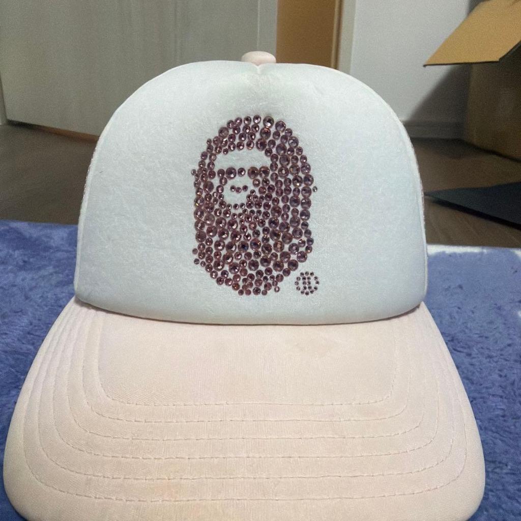 Used A BATHING APE Cap with stone F