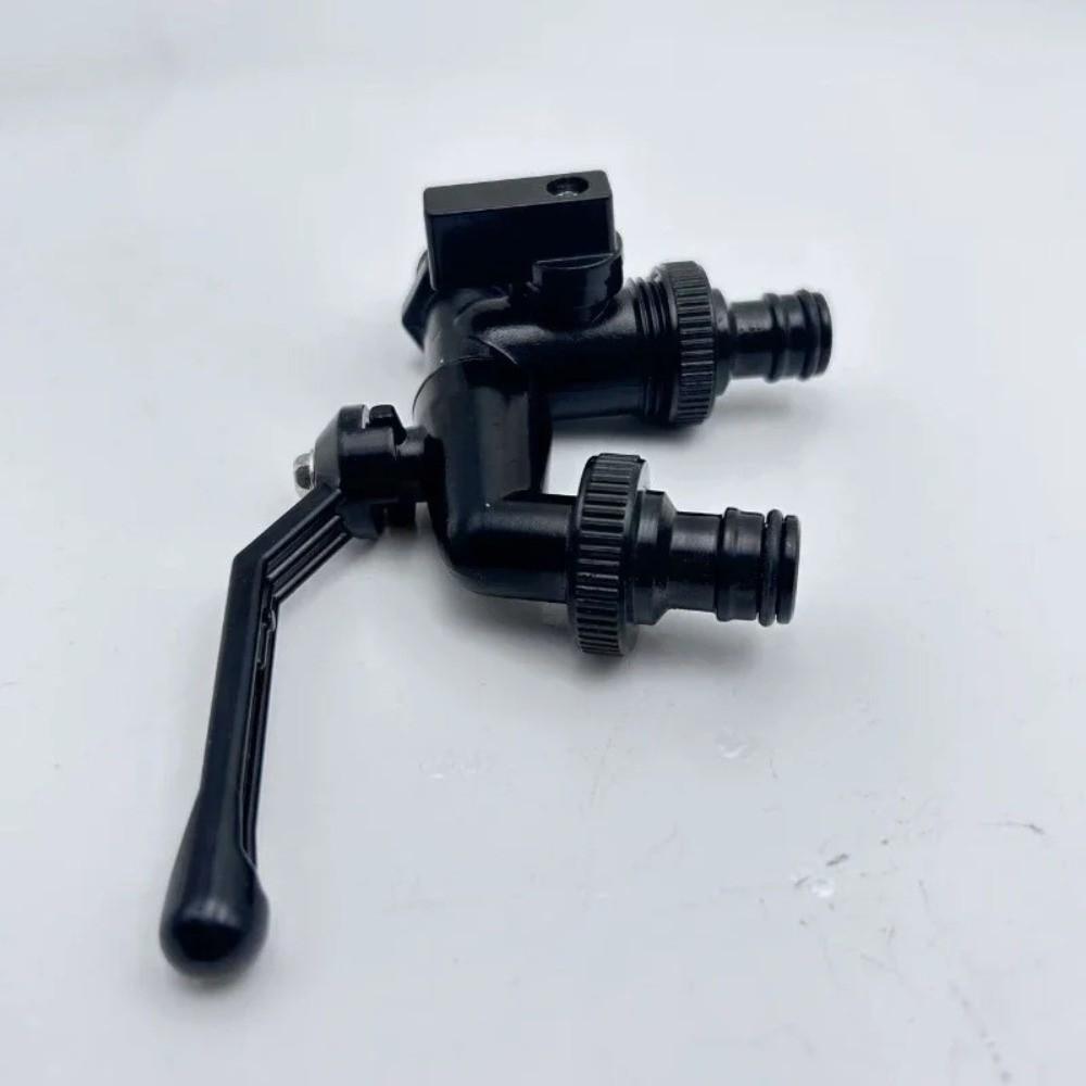 Black Paint Double Outlet Faucet Zinc Zinc Zinc Alloy Garden Water Valve Rust-Proof Bibcock Outdoor Garden