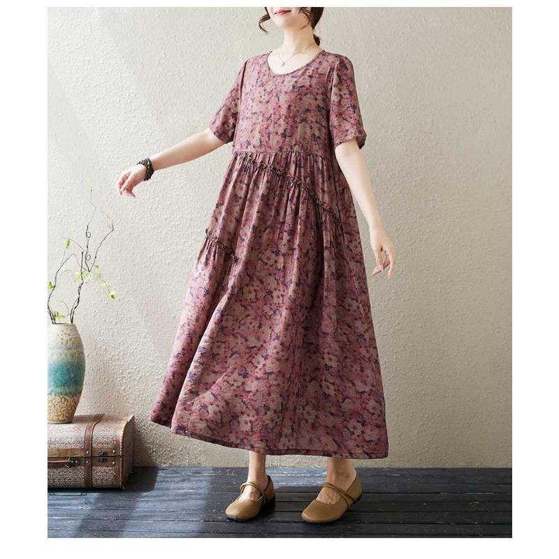 Women's Chambray Cotton Long Dress