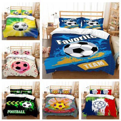 Football Printed Quilt Cover Household Bedding Set Down Quilt Cover Bedding Set Quilt Cover and Pillowcase Full Size Bedding