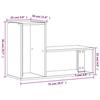 VidaXL Meubles TV 2 pcs chêne sonoma 75x30x50 cm bois d'ingénierie, support TV, meuble multimédia, centre de divertissement, 840788