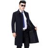 Men's Cashmere Coat Long Light Business Casual Middle-aged Dad Coat Men's Wool Coat