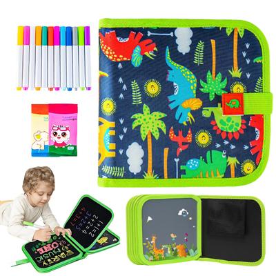 Çocuklar Silinebilir Grafiti Çizim Kitabı 12 Suluboya Kalemi 14 Sayfa Yeni Yürümeye Başlayanlar Erkekler Kızlar Çizgi Film Karalama Kitabı Eğitici Çizim Oyuncak