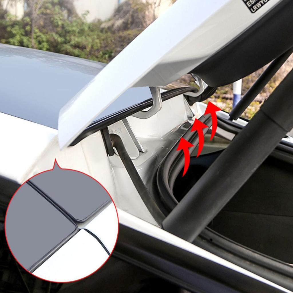 Dachdichtungsset Geräuschreduzierung Wetterfestigkeit Gummistreifen Gummi Schiebedachdichtung Einfache Installation für Model 3 Y