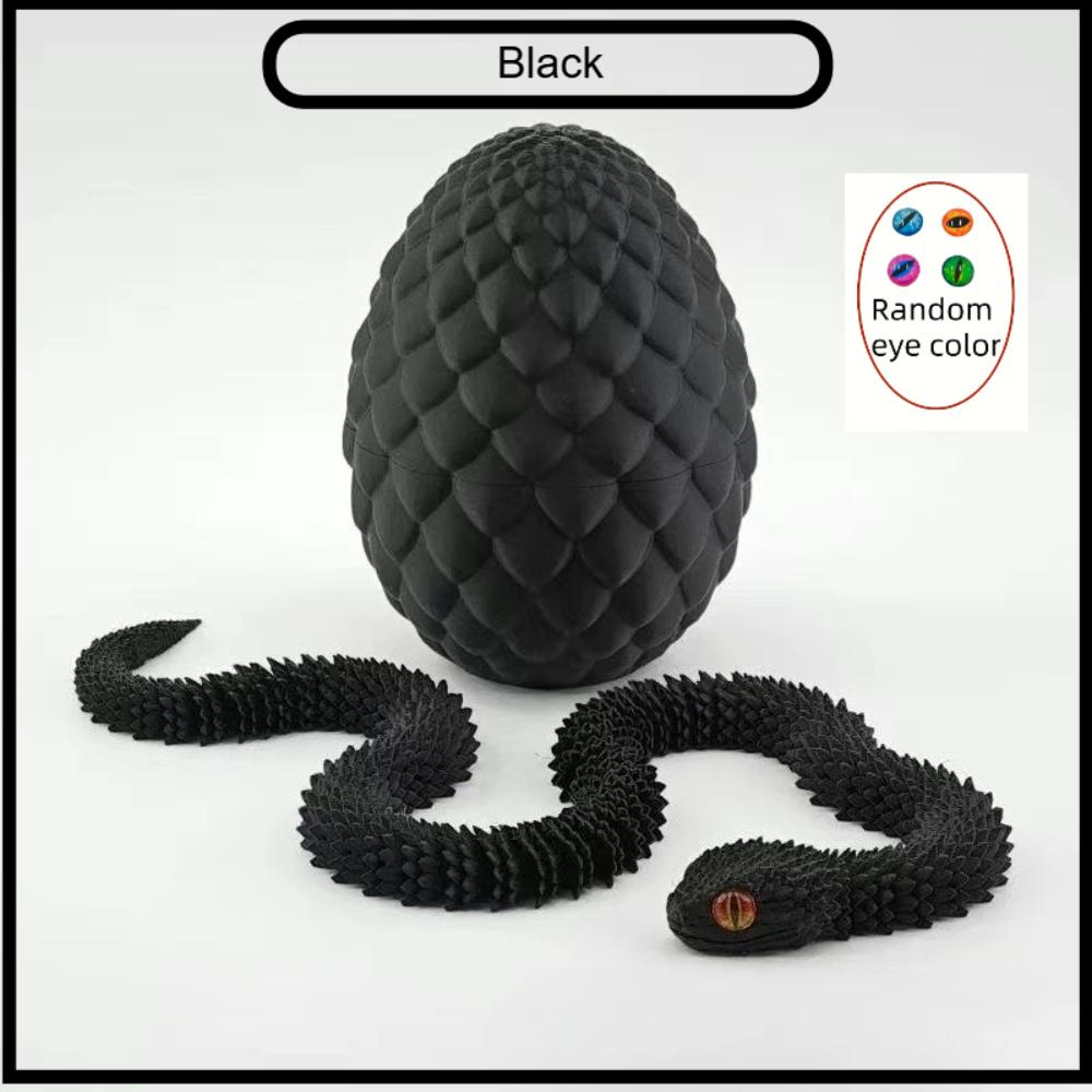 3D Printed Snake with Egg Joint Mobility Simulate Snake Ornament Desktop Home Animal Decoration Kids Desktop accessories