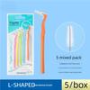 5Pcs/box Interdental Brush L Shape Interdental Cleaners Orthodontic Toothpick Teeth Whitening Tooth Pick ToothBrush Oral Hygie