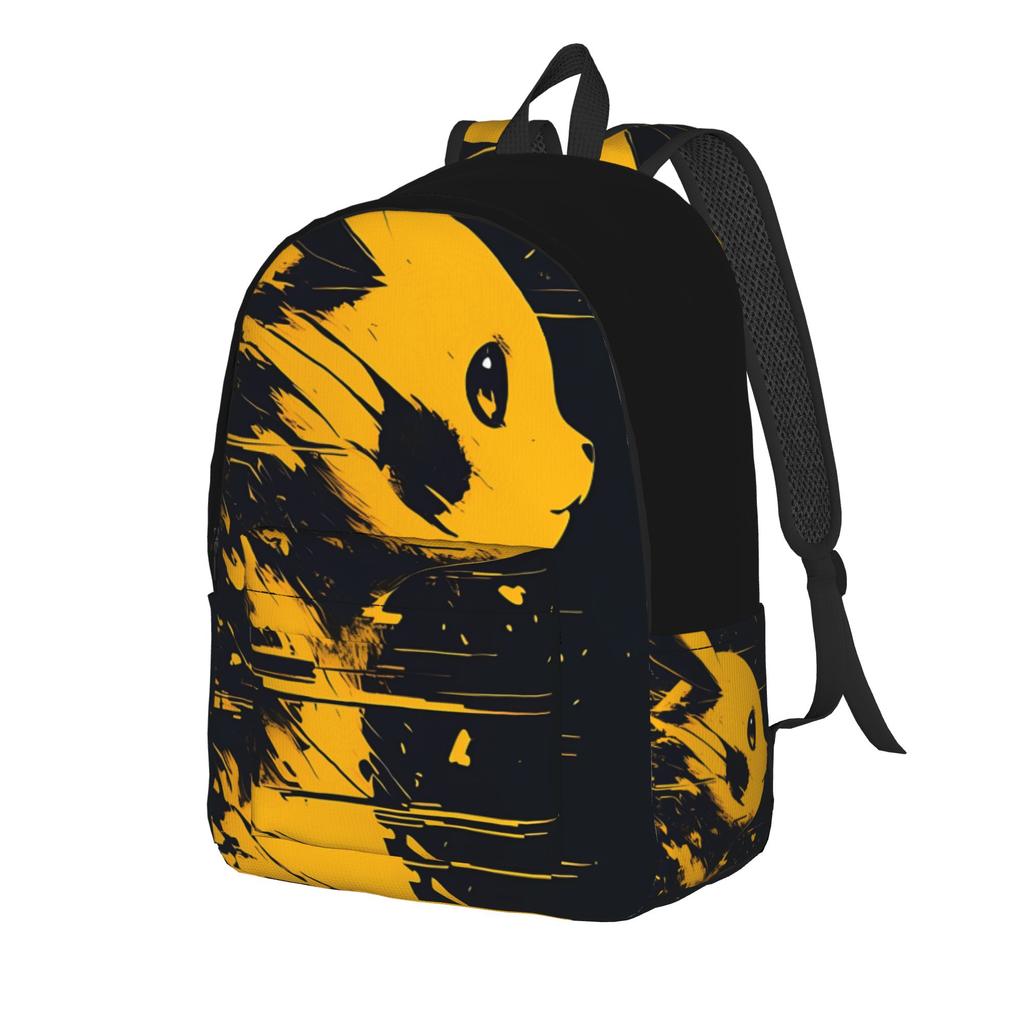 Fashion Pokemon Pikachu Minimal Line Backpack  Mochilas Casual Outdoor Large Capacity Rucksack