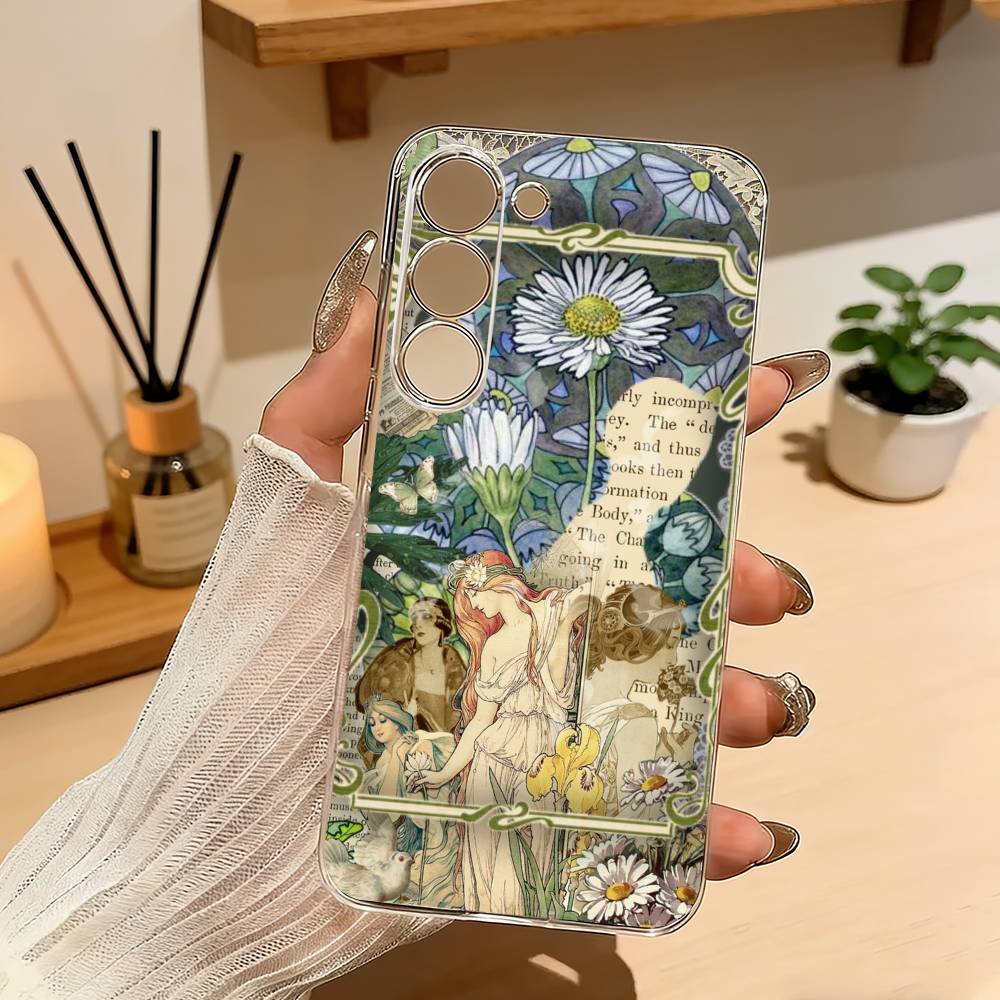 ART A-Alphonse M-Mucha Phone Case For Samsung A10 A12 A31 A40 A70 Transparent Cover Samsung a12