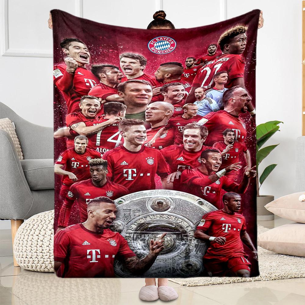 Bayern Munich Blanket Soft Warm Cozy Perfect for Bedding Couch Livingroom for All Seasons Modern Style Ideal Gift For Birthday Valentine'S Day