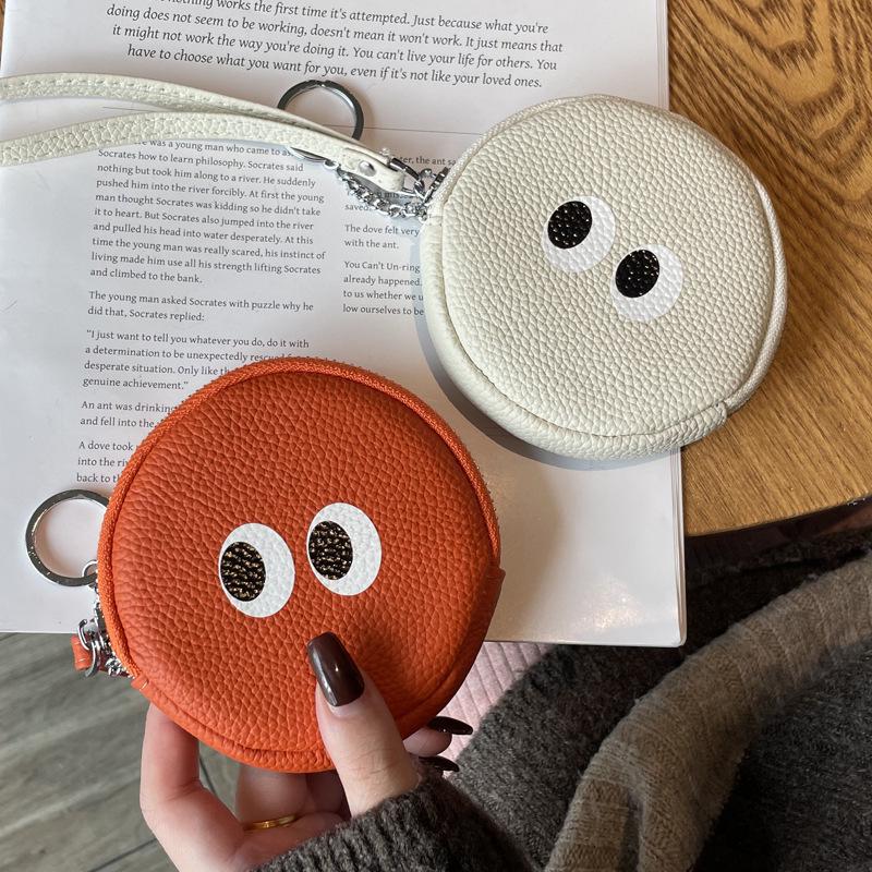 2025 Cute Cartoon Women's Genuine Leather Mini Coin Purse - Top Layer Cowhide Design
