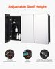 Medicine Cabinet 25.5" x 40" Mirror Medicine Cabinet Adjustable Shelves