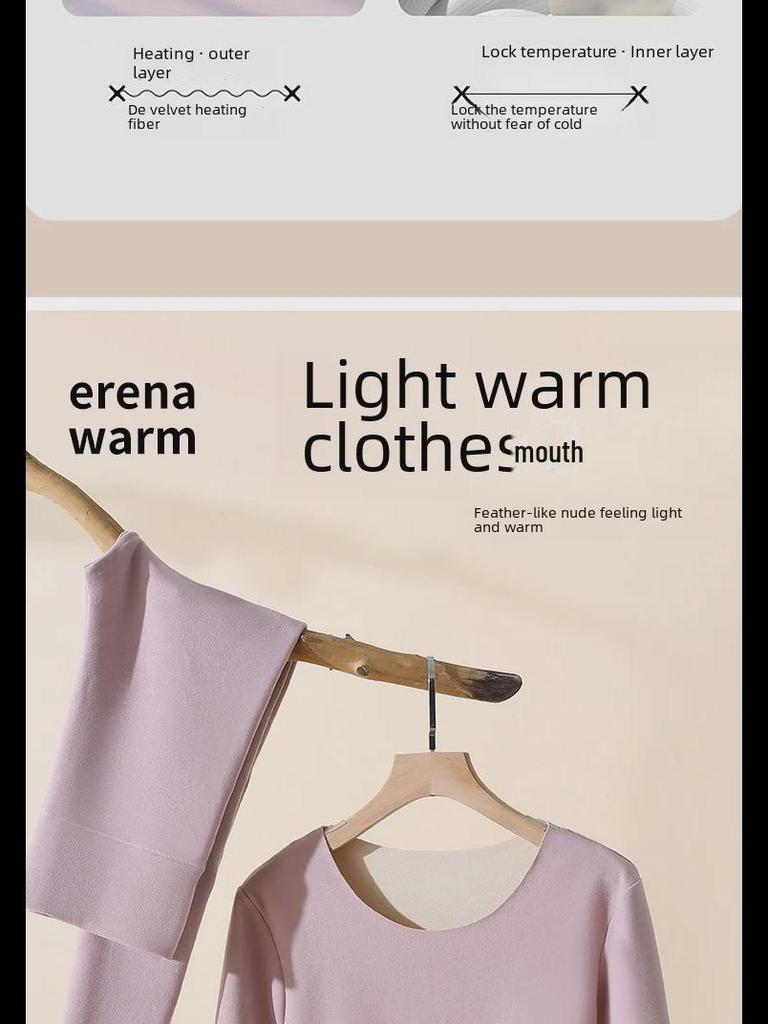 Women's Plus Size Double-Sided Velvet Warm Suit - German Velvet and Thickened for Autumn