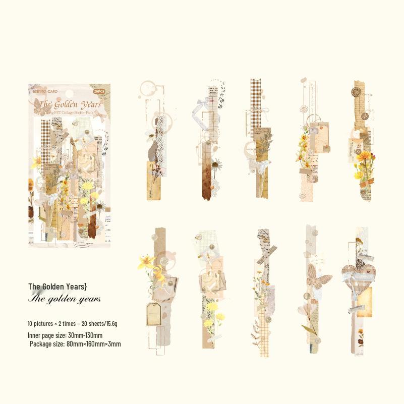 MomoPET Retro Paper Sticker Pack: Creative DIY Journal Decor
