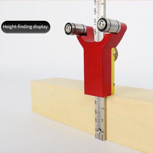 TAMOSH Woodworking Marking Ruler, Straight Arc Marking Ruler, Aluminum Alloy Precision Parallel Marking Gauge, Easy to Use Measuring Tool