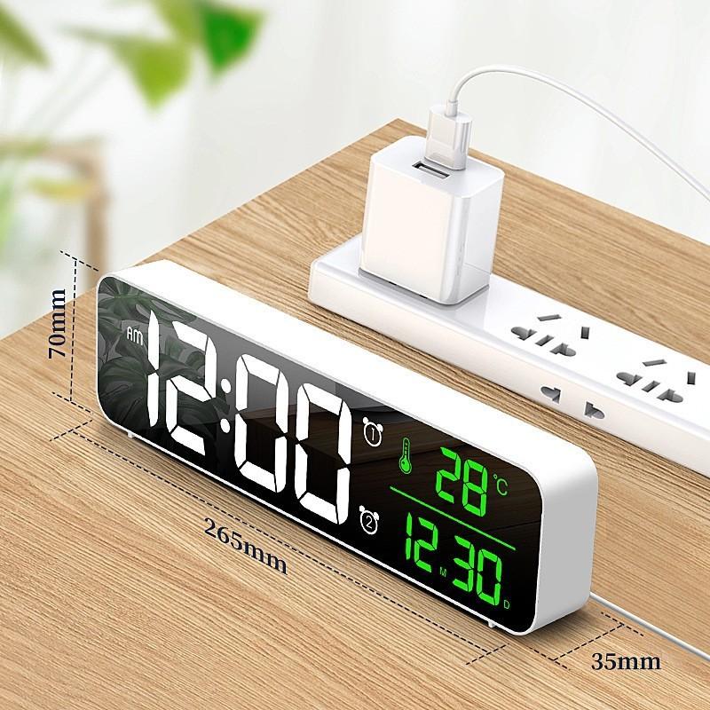 Electronic Modern Alarm Clock Mirror Digital Clock For Home And Office Decor