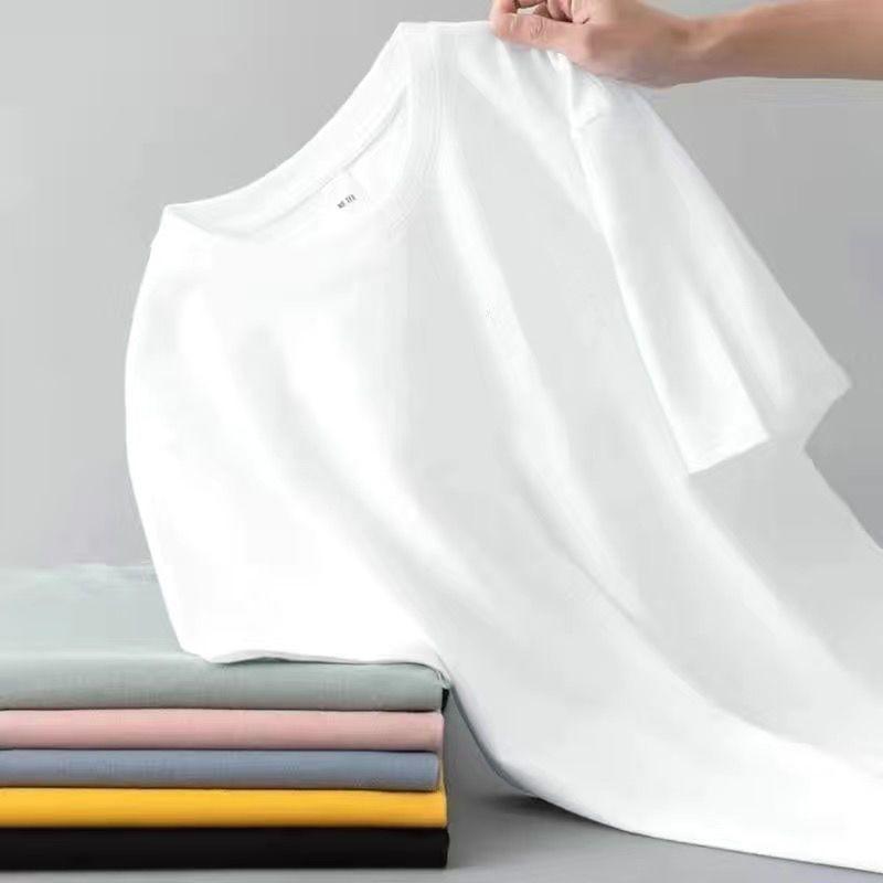 Men's Versatile Crew Neck Short Sleeve Casual T-shirt - Solid Color Plus Size Trendy Top for Summer