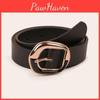 Black And Brown Faux Leather Belt With Classic Pin Closure For Trendy Outfits