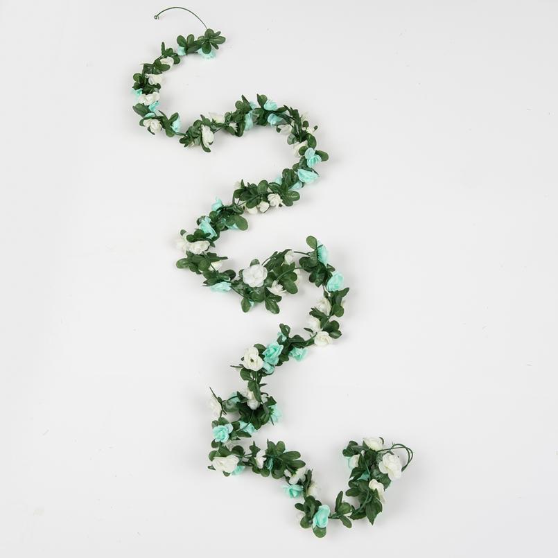 Silk Roses Artificial Flowers Garland For Wedding Season Home Room Decoration Spring Autumn Garden Arch DIY Gift Fake Plant Vine