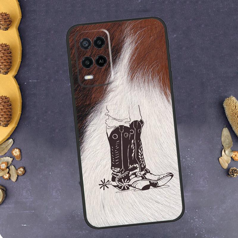 Western Cowgirl Cowboy Phone Case For Oppo A78 A38 A58 A74 A15 A80 A60 A40 A94 A54 A98 A18 A16 A76 A96 A17 A77 A57S