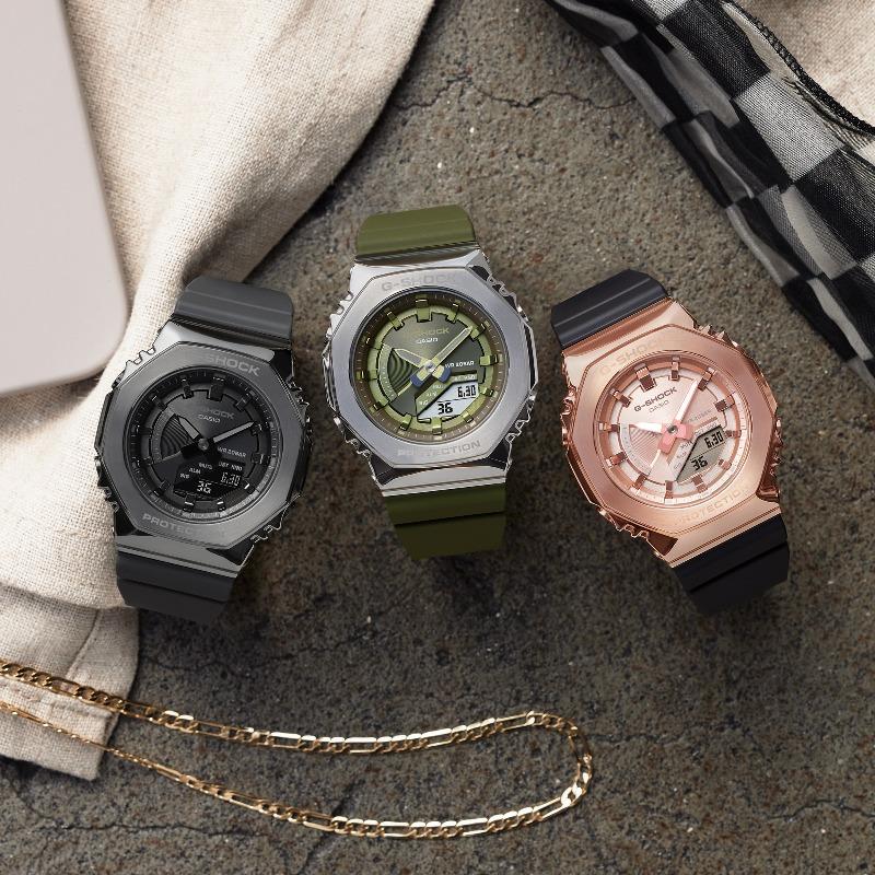 Casio G-SHOCK Men's Stainless Steel 200M Water Resistant Analog Shock Resistant Quartz Watch GM-S2100PG-1A4