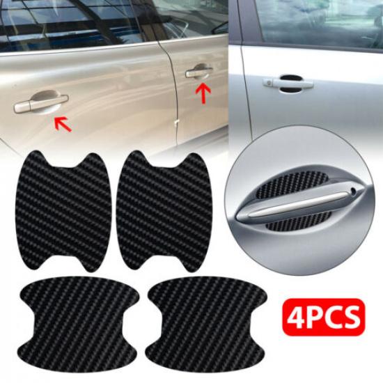 Carbon Fiber Car Door Handle Protector Film Anti Scratch Sticker 4PCs Set