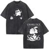 2026 Summer Hot Sale Washed Charli XCX The Moment 2026 Double Sided T-shirt Men Women Vintage Streetwear Oversized Tshirt