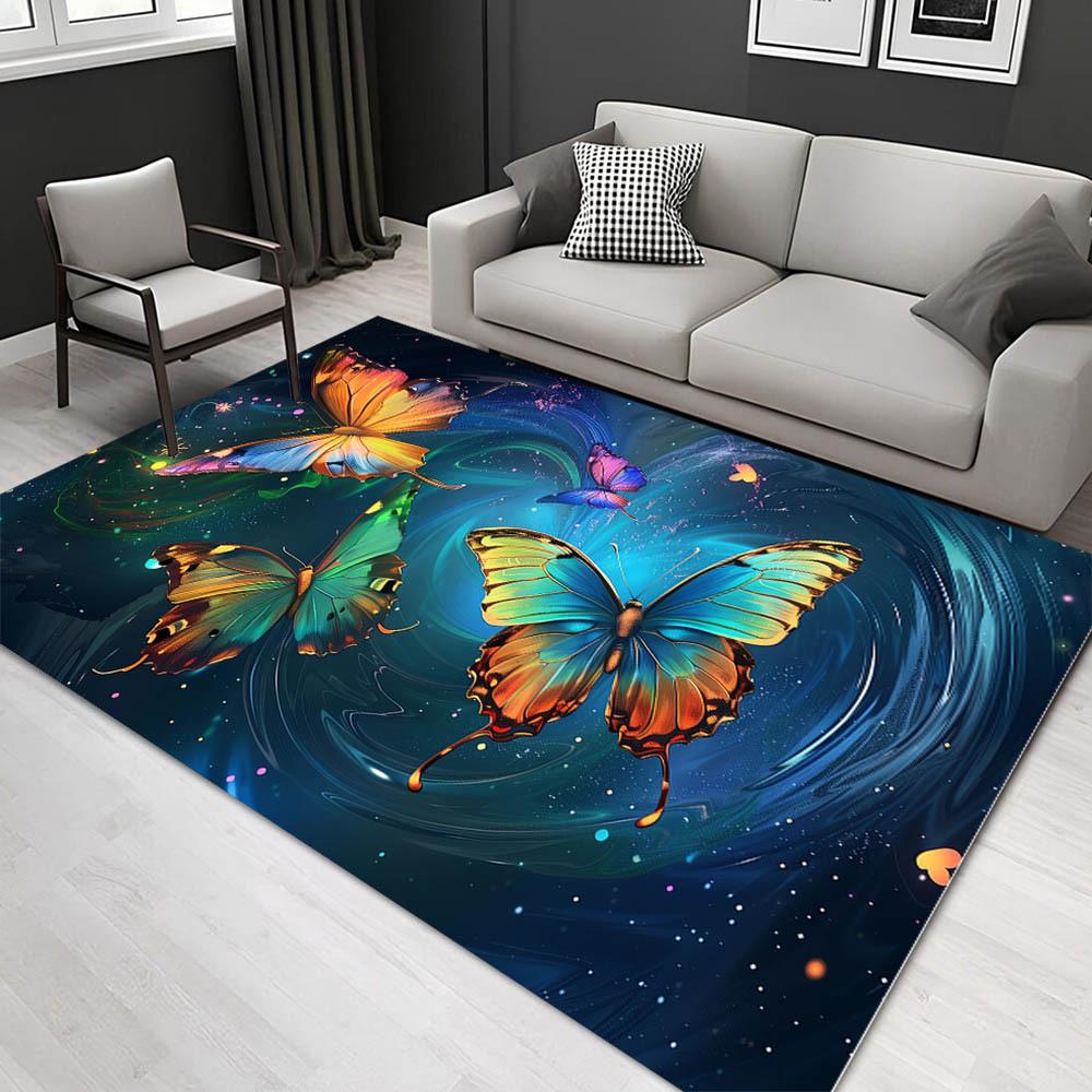 

1pc 1384259348Pattern Carpet, Area Rug For Living Room Bedroom Room Bed Chair Laundry Entryway Corridor Yard Non-slip Outdoor Camping Rug Fl 60cm by 90cm