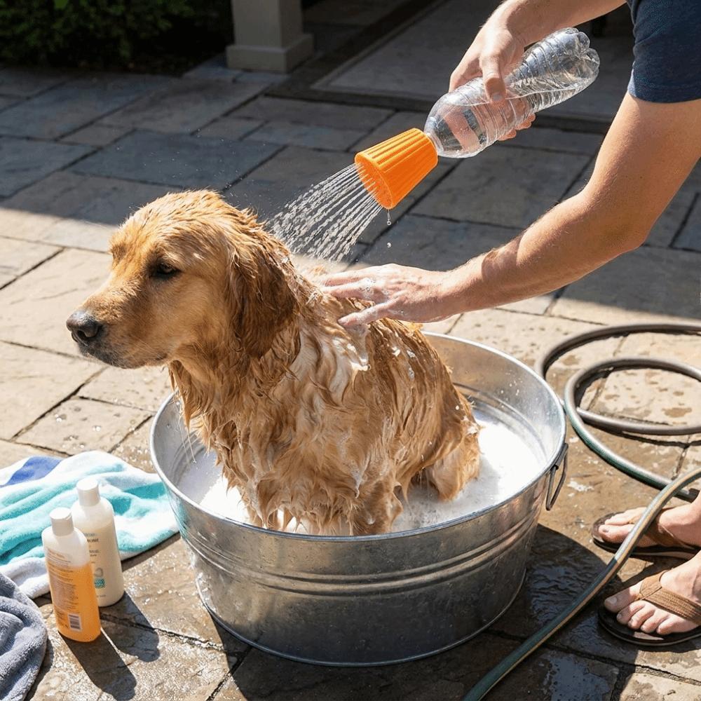 Pulvérisateur de Nettoyage Portable pour Chat Robinet de Bain Réutilisable pour Chien Pommeau de Douche pour Chien Camping