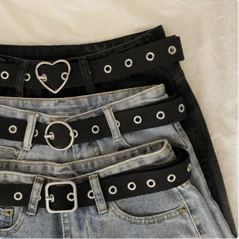 

Холщовый женский ремень с регулируемой пряжкой, крутой ремень