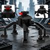 Popular Mechanical Style Robot Series Building Block set, Desktop Ornament for Collection, Multi-Shape Robot Figurine Decoration