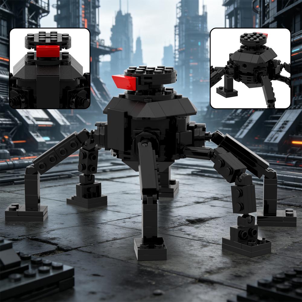 Popular Mechanical Style Robot Series Building Block set, Desktop Ornament for Collection, Multi-Shape Robot Figurine Decoration