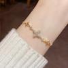 Niche Fashion Versatile Four Leaf Flower Bracelet